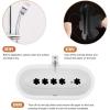 image24PCS Original Bathtub Stickers NonSlip Safety Shower Treads Adhesive Appliques with Premium ScraperBlack