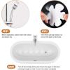 image24PCS Original Bathtub Stickers NonSlip Safety Shower Treads Adhesive Appliques with Premium ScraperWhite