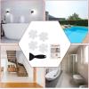 image24PCS Original Bathtub Stickers NonSlip Safety Shower Treads Adhesive Appliques with Premium ScraperWhite