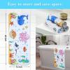 imageCartoon Baby Bath Mat Kids Bathtub Mat Non Slip for Toddler Bath Shower Anti Slip 40In X 16In with Drain Holes and Suction Cups Machine Washable TurtlesNewoctopus
