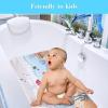 imageCartoon Baby Bath Mat Kids Bathtub Mat Non Slip for Toddler Bath Shower Anti Slip 40In X 16In with Drain Holes and Suction Cups Machine Washable TurtlesRosy Whale