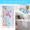 imageCartoon Baby Bath Mat Kids Bathtub Mat Non Slip for Toddler Bath Shower Anti Slip 40In X 16In with Drain Holes and Suction Cups Machine Washable TurtlesRosy Whale