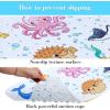 imageCartoon Baby Bath Mat Kids Bathtub Mat Non Slip for Toddler Bath Shower Anti Slip 40In X 16In with Drain Holes and Suction Cups Machine Washable TurtlesNewoctopus