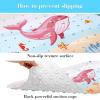 imageCartoon Baby Bath Mat Kids Bathtub Mat Non Slip for Toddler Bath Shower Anti Slip 40In X 16In with Drain Holes and Suction Cups Machine Washable TurtlesRosy Whale