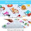 imageCartoon Baby Bath Mat Kids Bathtub Mat Non Slip for Toddler Bath Shower Anti Slip 40In X 16In with Drain Holes and Suction Cups Machine Washable TurtlesAlphabet and Animals