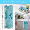 imageCartoon Baby Bath Mat Kids Bathtub Mat Non Slip for Toddler Bath Shower Anti Slip 40In X 16In with Drain Holes and Suction Cups Machine Washable Turtles2whales