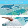 imageCartoon Baby Bath Mat Kids Bathtub Mat Non Slip for Toddler Bath Shower Anti Slip 40In X 16In with Drain Holes and Suction Cups Machine Washable Turtles2whales