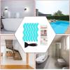 imageUSA Patented Anti Slip Shower Stickers 24 PCS Safety Bathtub Strips Adhesive Decals with Premium Scraper for Bath Tub Shower StairsBlue