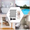 imageUSA Patented Anti Slip Shower Stickers 24 PCS Safety Bathtub Strips Adhesive Decals with Premium Scraper for Bath Tub Shower StairsGray