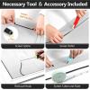 imageWindow Screen Door Repair Kit 48quot x 177quot Screen Door Mesh Replacement Kit Durable Fiberglass Mesh Roll with Tools for Windows Doors Patio and Porch Replacement BlackGray