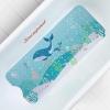 imageCartoon Baby Bath Mat Kids Bathtub Mat Non Slip for Toddler Bath Shower Anti Slip 40In X 16In with Drain Holes and Suction Cups Machine Washable Turtles2whales