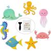 imageNon Slip Bathtub Stickers 14 PCS Large Sea Adhesive Kids Anti Slip Decal Treads for Shower and Bath Tub with Premium Scraper