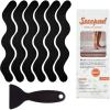 imageUSA Patented Anti Slip Shower Stickers 24 PCS Safety Bathtub Strips Adhesive Decals with Premium Scraper for Bath Tub Shower StairsBlack