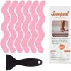 imageUSA Patented Anti Slip Shower Stickers 24 PCS Safety Bathtub Strips Adhesive Decals with Premium Scraper for Bath Tub Shower StairsPink