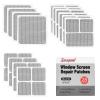 image14 Sheets Window Screen Patches Repair Kit Black 3 Sizes Window Screen Repair Kit for Mesh Screen Door Strong Adhesive Fiberglass Quick Screen Repair TapeBlack