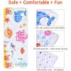 imageBaby Bath Mat for Tub for Kids 40in x 16in Non Slip Cartoon Bath Tub Shower Mat Anti Slip with Drain Holes and Suction Cups Machine Washable 26 AlphabetPink Octopus