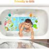 imageBaby Bath Mat for Tub for Kids 40in x 16in Non Slip Cartoon Bath Tub Shower Mat Anti Slip with Drain Holes and Suction Cups Machine Washable 26 AlphabetSwimming Kids