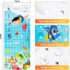 imageBaby Bath Mat for Tub for Kids 40in x 16in Non Slip Cartoon Bath Tub Shower Mat Anti Slip with Drain Holes and Suction Cups Machine Washable 26 AlphabetSwimming Kids