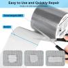 imageGrey Window Screen Repair Tape 2IN X 30FT 360IN Screen Repair Kit for Windows or Doors Strong Adhesive Patch Kit Fiberglass Mesh TapeGray