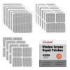 image16 Sheets Window Screen Patches Grey 3 Sizes Window Screen Repair Kit for Mesh Door Strong Adhesive Fiberglass Quick Repair TapeBlack