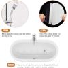 image36PCS NonSlip Bathtub Stickers Safety Bathroom Tubs Showers Treads Adhesive Decals ScraperWhite
