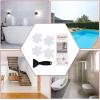 imageOriginal 36PCS Transparent Bathtub Stickers NonSlip Safety Shower Treads Adhesive Appliques with Premium ScraperWhite