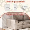 image18 Pcs Large Cat Scratch Furniture Protector Transparent Couch Protector from Cat Claws SingleSided Self Adhesive Anti Pet Deterrent Sofa Cover 17in14IN