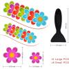 image20 PCS Original Non Slip Bathtub Stickers Shower Floor Non Slip Stickers Bright Flowers Appliques with Premium Scraper
