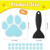 image20 PCS Original NonSlip Bathtub Stickers Large Safety Bathroom Tubs Showers Treads Adhesive Decals with ScraperBlue