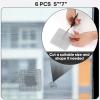 image5quot x 7quot BlackGrey Screen Repair Kit 6 PCS Window Screen Patch Repair Tape for Mesh Window Door Strong Adhesive Fiberglass Mesh Pacth TapeBlack