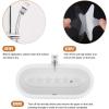 imageAnti Slip Shower Stickers Safety Bathtub Strips Adhesive Decals with Premium Scraper BlueClear
