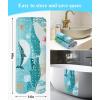 imageBaby Bath Mat Cartoon Kids Bathtub Mat Non Slip for Toddler Bath Shower Anti Slip 40In X 16In with Drain Holes and Suction Cups Machine Washable Pink Sea AnimalsWhales