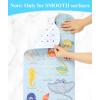 imageBaby Bath Mat Cartoon Kids Bathtub Mat Non Slip for Toddler Bath Shower Anti Slip 40In X 16In with Drain Holes and Suction Cups Machine Washable Pink Sea AnimalsBlue Sea Animals