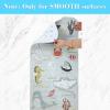 imageBaby Bath Mat Cartoon Kids Bathtub Mat Non Slip for Toddler Bath Shower Anti Slip 40In X 16In with Drain Holes and Suction Cups Machine Washable Pink Sea AnimalsGreige Sea Animals