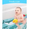imageBaby Bath Mat Cartoon Kids Bathtub Mat Non Slip for Toddler Bath Shower Anti Slip 40In X 16In with Drain Holes and Suction Cups Machine Washable Pink Sea AnimalsWhales
