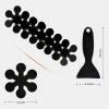 imageBathtub Stickers NonSlip Safety Shower Treads Adhesive Appliques with Premium ScraperBlack