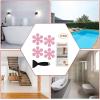 imageBathtub Stickers NonSlip Safety Shower Treads Adhesive Appliques with Premium ScraperPink