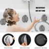 imageNon Slip Bathtub Stickers 10 PCS Large Leaves Adhesive Anti Slip Decal Treads for Shower and Bath Tub with Premium ScraperGray