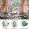 imageNon Slip Bathtub Stickers 10 PCS Large Leaves Adhesive Anti Slip Decal Treads for Shower and Bath Tub with Premium ScraperGreen