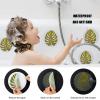 imageNon Slip Bathtub Stickers 10 PCS Large Leaves Adhesive Anti Slip Decal Treads for Shower and Bath Tub with Premium ScraperYellow