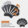 imageNonSlip Bathtub Stickers 24 PCS Shell Safety Bathroom Tubs Showers Treads Adhesive Decals Scraper ClearBlack