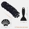 imageNonSlip Bathtub Stickers 24 PCS Shell Safety Bathroom Tubs Showers Treads Adhesive Decals Scraper ClearBlack