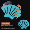 imageNonSlip Bathtub Stickers 24 PCS Shell Safety Bathroom Tubs Showers Treads Adhesive Decals Scraper ClearBlue