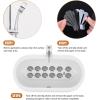 imageNonSlip Bathtub Stickers 24 PCS Shell Safety Bathroom Tubs Showers Treads Adhesive Decals Scraper ClearGrey