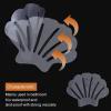 imageNonSlip Bathtub Stickers 24 PCS Shell Safety Bathroom Tubs Showers Treads Adhesive Decals Scraper ClearGrey
