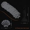 imageNonSlip Bathtub Stickers 24 PCS Shell Safety Bathroom Tubs Showers Treads Adhesive Decals Scraper ClearGrey
