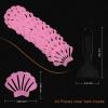 imageNonSlip Bathtub Stickers 24 PCS Shell Safety Bathroom Tubs Showers Treads Adhesive Decals Scraper ClearPink