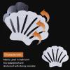 imageNonSlip Bathtub Stickers 24 PCS Shell Safety Bathroom Tubs Showers Treads Adhesive Decals Scraper ClearWhite