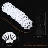 imageNonSlip Bathtub Stickers 24 PCS Shell Safety Bathroom Tubs Showers Treads Adhesive Decals Scraper ClearWhite