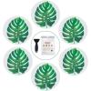 imageNon Slip Bathtub Stickers 10 PCS Large Leaves Adhesive Anti Slip Decal Treads for Shower and Bath Tub with Premium ScraperGreen